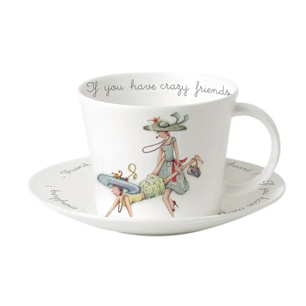 Ensemble déjeuner 45 cl Crazy friends