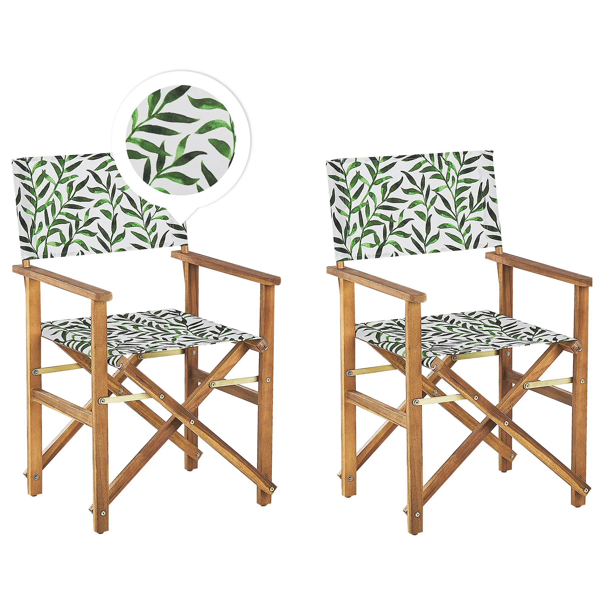 Chaise de jardin Tissu Blanc CINE – Beliani