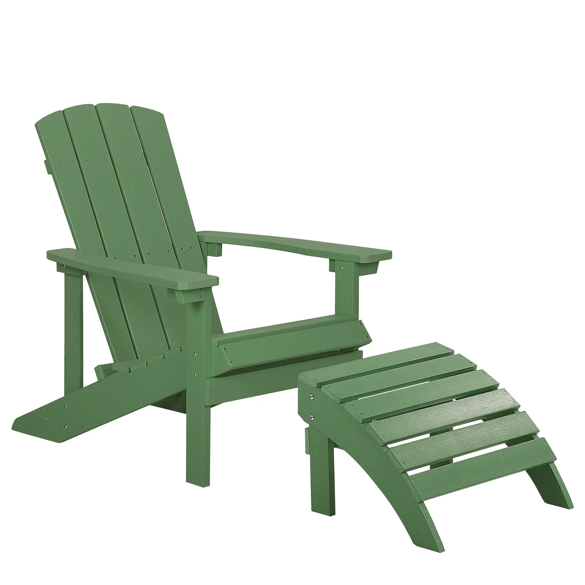 Chaise de jardin Bois synthétique Vert ADIRONDACK – Beliani