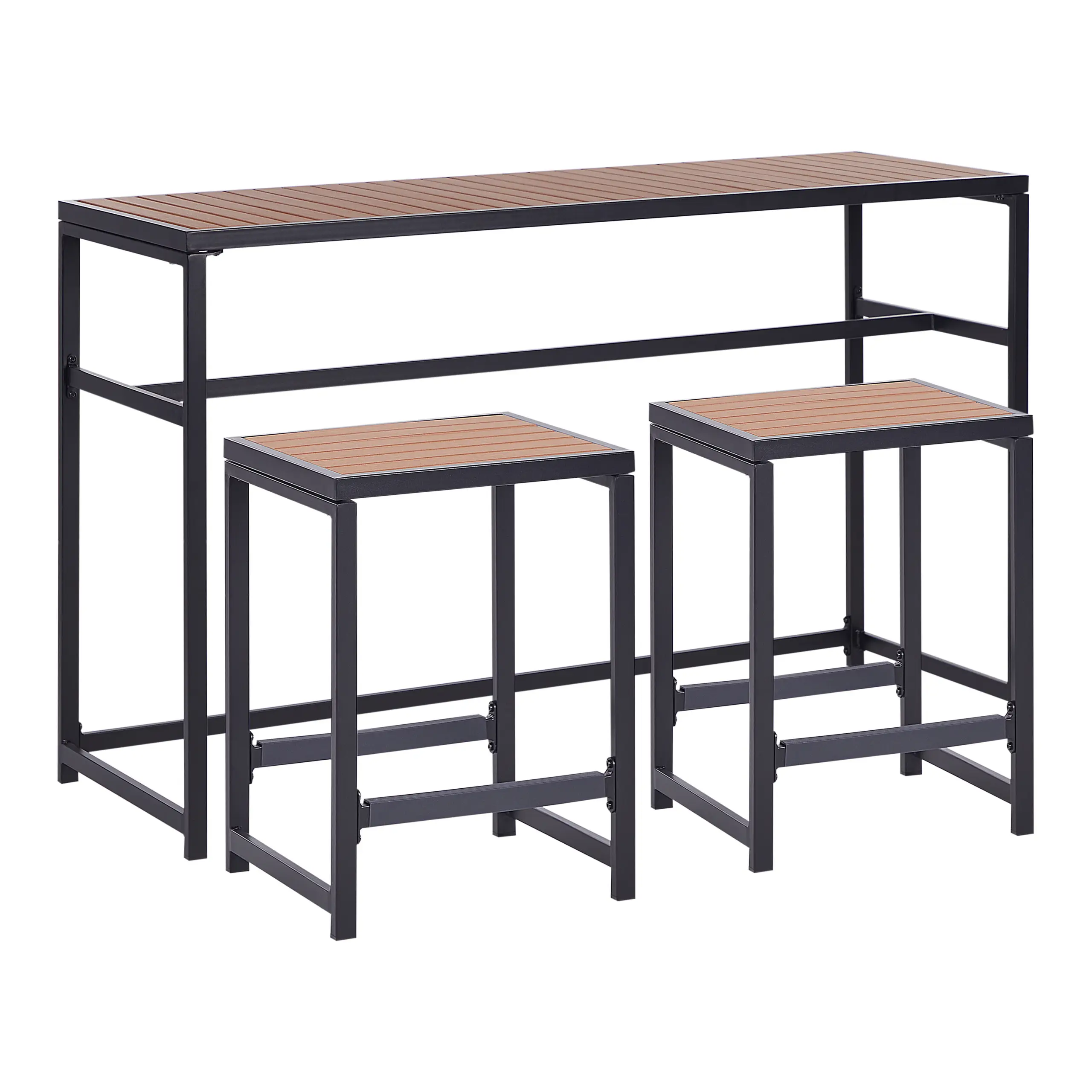 Set de salle à manger Acier Marron/noir AVETRANA – Beliani