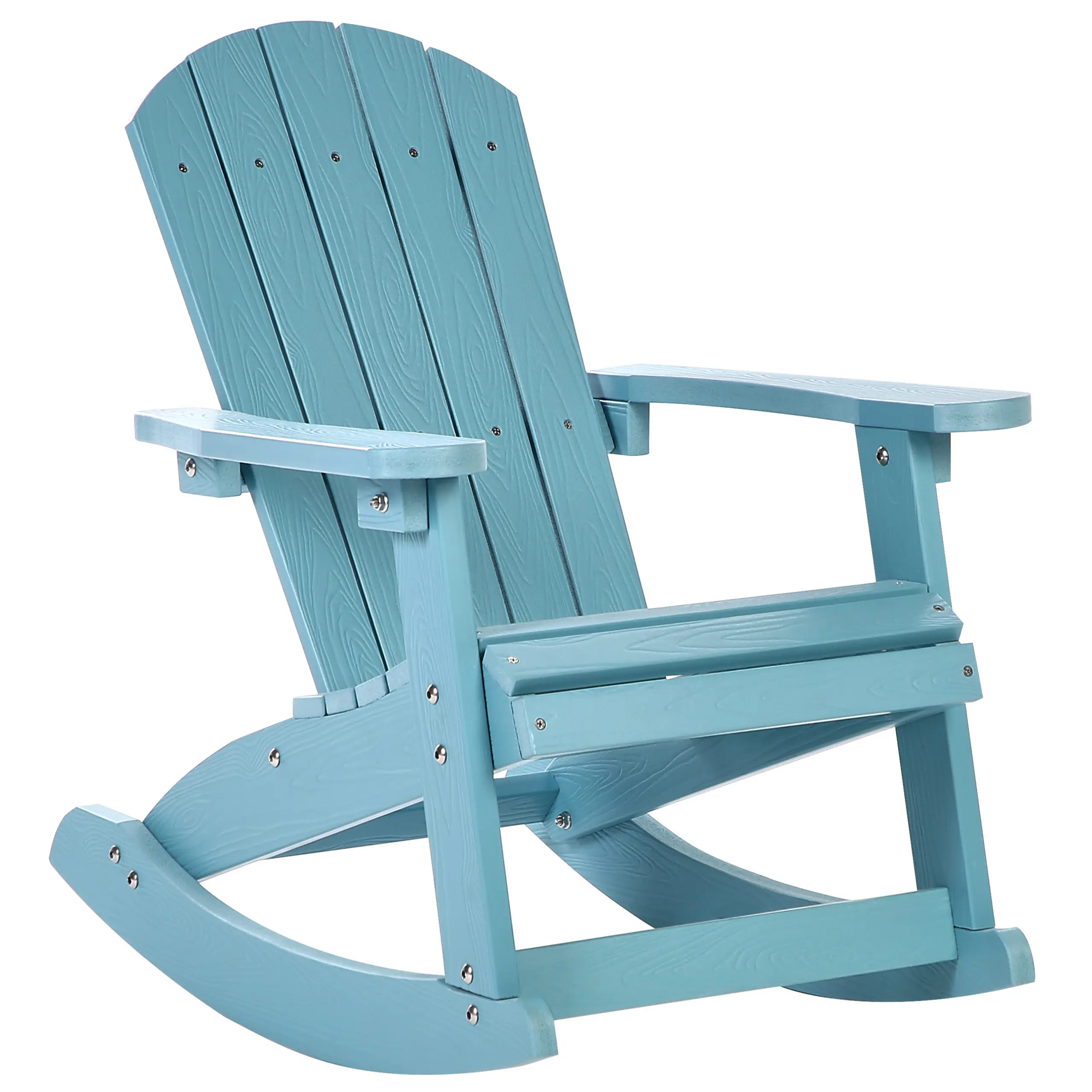 Chaise à bascule pour enfants Bois synthétique Bleu clair ADIRONDACK – Beliani