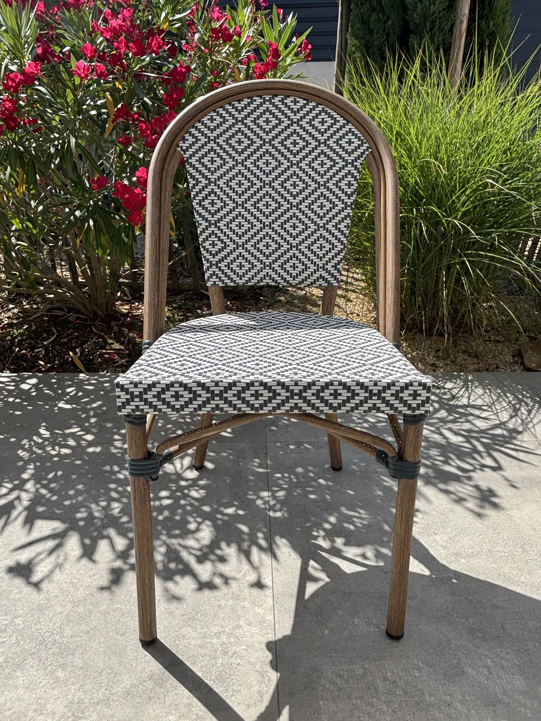 Fauteuil de jardin empilable en aluminium – Bleu marine – BISTRO