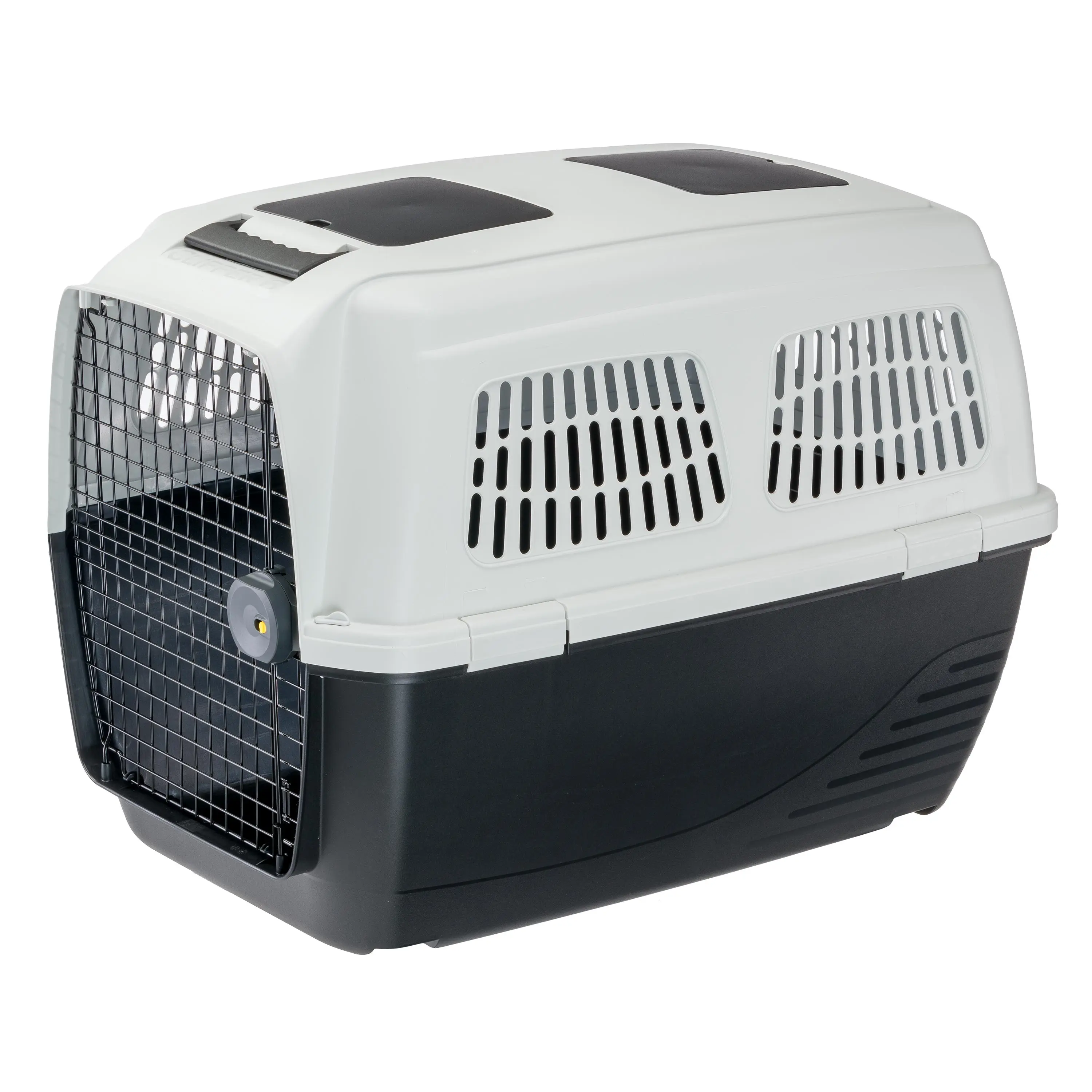 Ferplast Cage de Transport pour Chiens CLIPPER PLUS, IATA, Boite Panier Transport Grand Chien max 45 Kg, Fermeture sécurisée, Compartiment pour