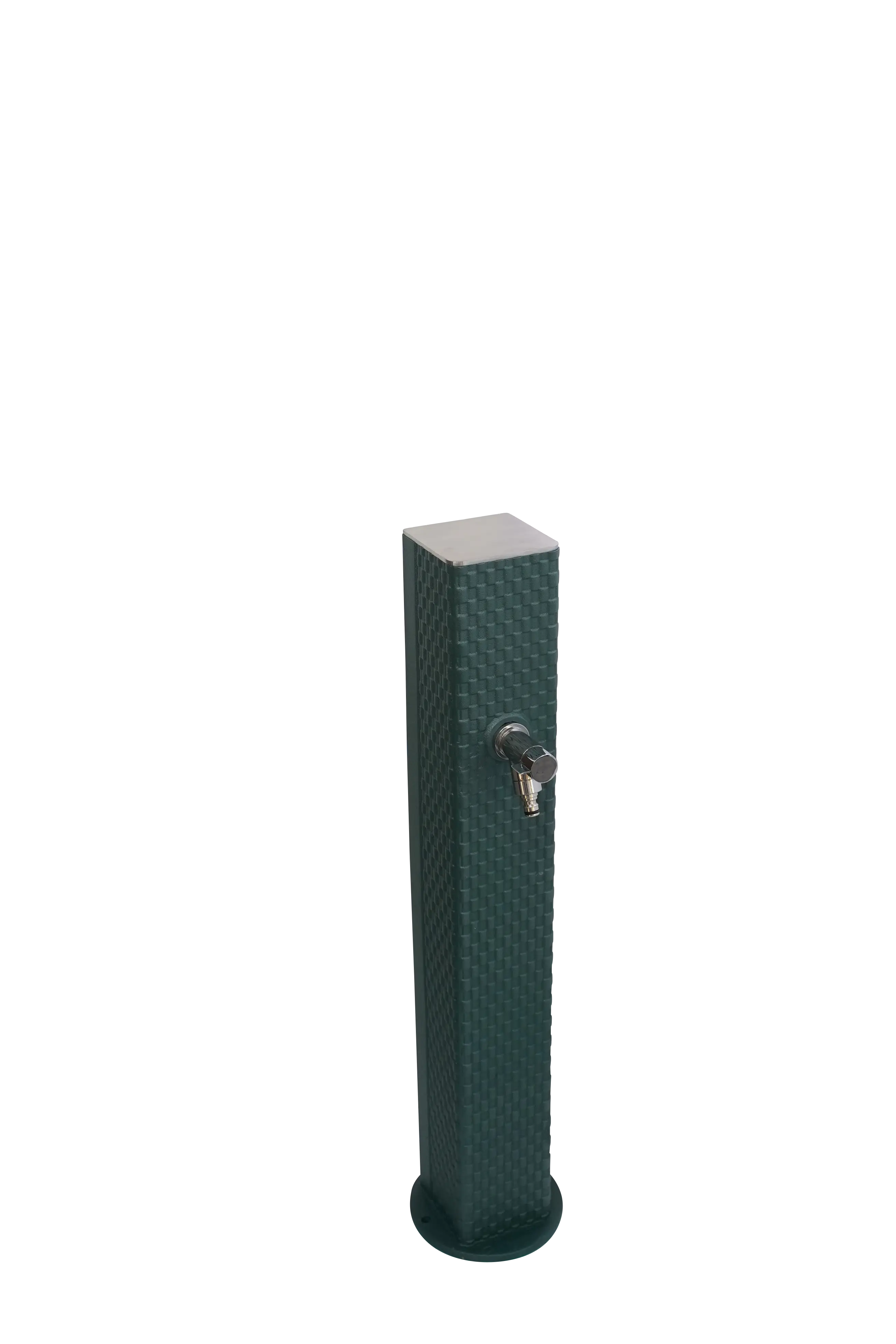 Fontaine borne pixel sans vasque vert 2500 avec robinet rounded Dommartin H. 92cm X L. 20cm
